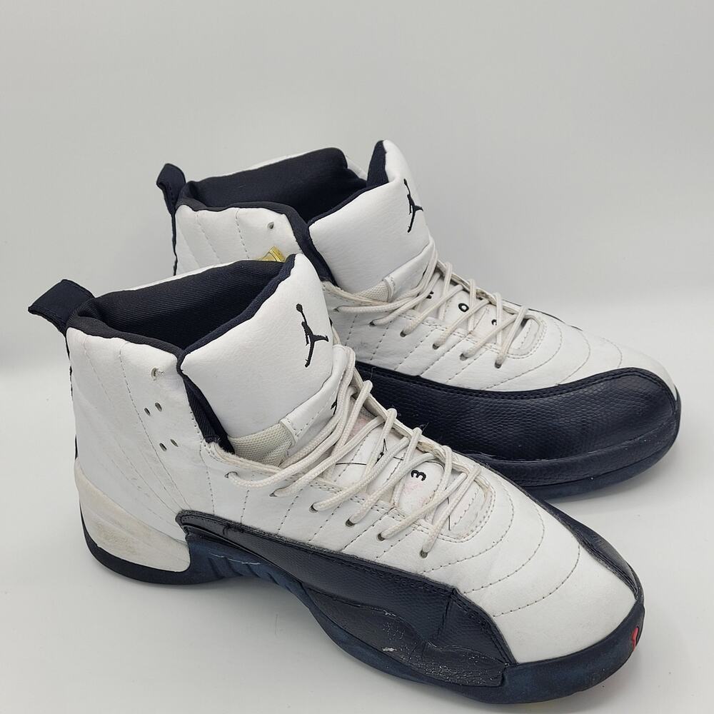 Air Jordan 12 Retro taxi 130690-101 black white men's size 8.5 - Picture 3 of 9